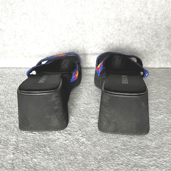 Bisou Bisou Beade Platform Chunky Slide Sandals Sz 9 - Picture 4 of 5
